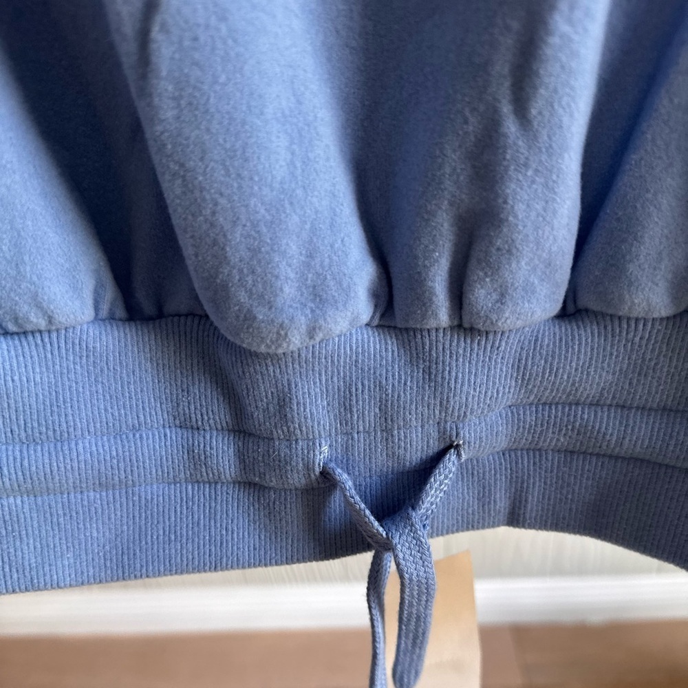 New Sweaty Betty Melody Luxe Fleece Pullover - Filter Blue | Sz 8/ Medium - Picture 5 of 7
